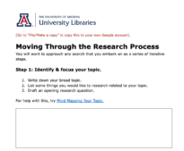 Moving through the research process